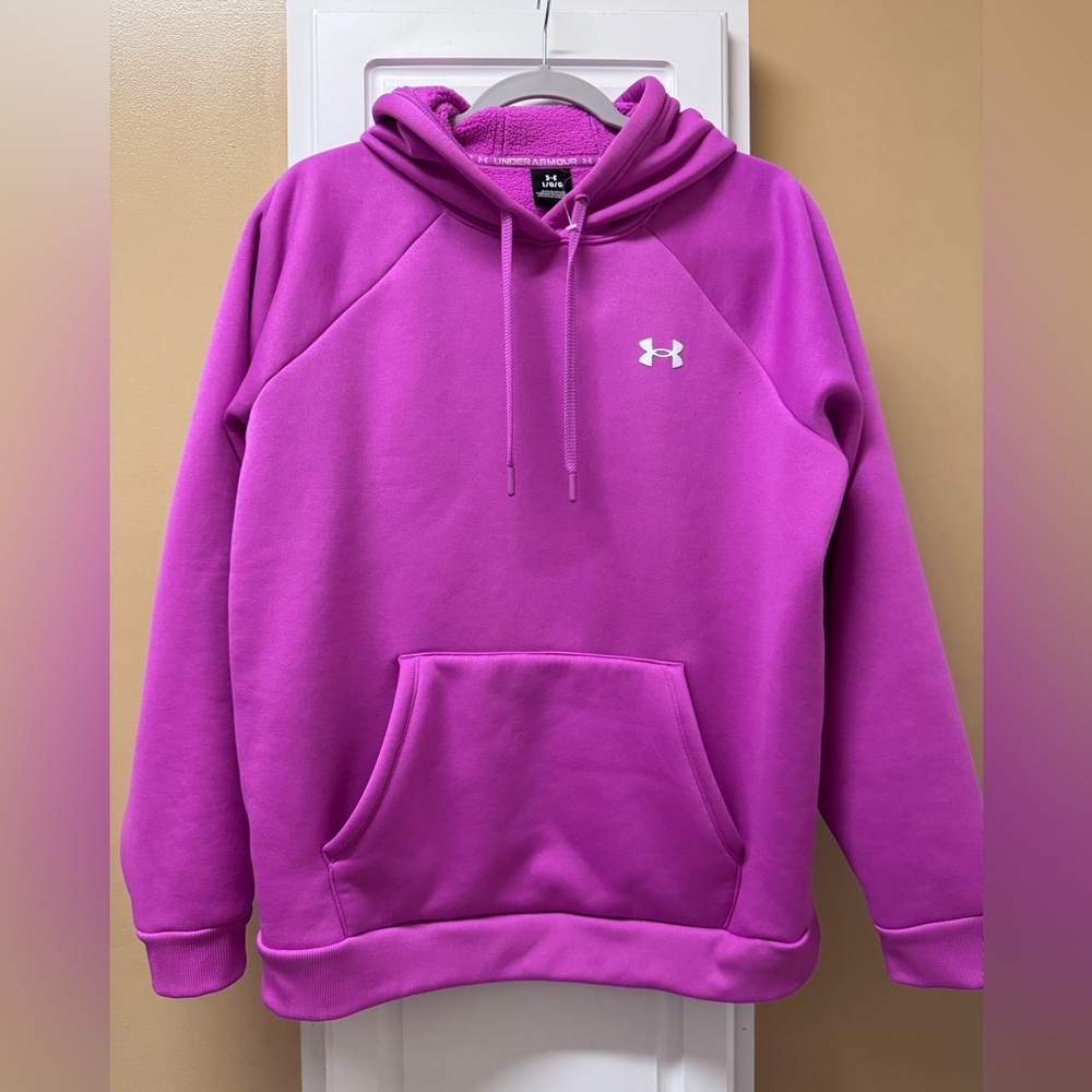 Under Armour Magenta Fleece Hoodie-NWOT
